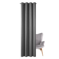 Gerster Ösenschal uni, Blackout 145 cm x 245 cm, grau
