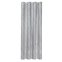 Gerster Ösenschal Jacquard 145 cm x 245 cm, Silber