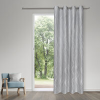 Gerster Ösenschal Jacquard 145 cm x 245 cm, Silber