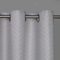 Gerster Ösenschal Jacquard, "Kiel" 145 cm x 245 cm, silber