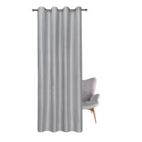 Gerster Ösenschal Jacquard, "Kiel" 145 cm x 245 cm, silber