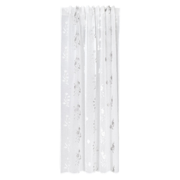Gerster Verd. Schlaufenschal, bestickt 140 cm x 245 cm, silber/weiß