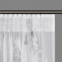 Gerster Verd. Schlaufenschal, bestickt 140 cm x 245 cm, silber/weiß