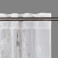 Gerster Verd. Schlaufenschal, bestickt 140 cm x 245 cm, silber/weiß