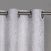 Gerster Ösenschal Jacquard, uni 140 cm x 245 cm, silber