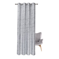Gerster Ösenschal Jacquard, Ornament 140 cm x 245 cm, grau