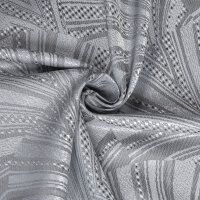 Gerster Ösenschal Jacquard, Ornament 140 cm x 245 cm, grau