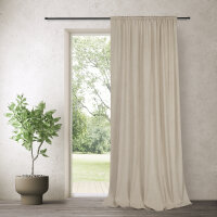Gerster Bio-Baumwolle/Leinen-Schal Uni, 140 x 270 cm, sand (OCS)