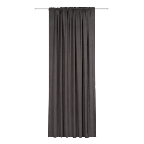 Gerster Bio-Baumwolle/Leinen-Schal Uni, 140x270cm,anthrazit (OCS)