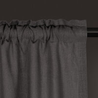 Gerster Bio-Baumwolle/Leinen-Schal Uni, 140x270cm,anthrazit (OCS)