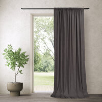 Gerster Bio-Baumwolle/Leinen-Schal Uni, 140x270cm,anthrazit (OCS)