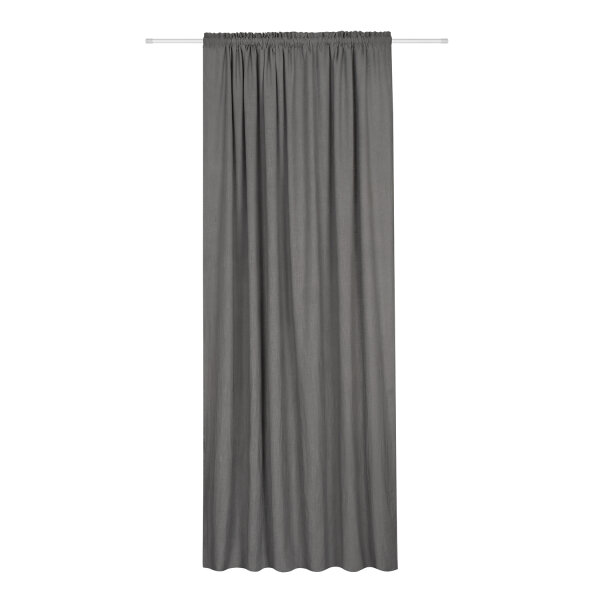 Gerster Bio-Baumwolle/Leinen-Schal Uni, 140x270 cm, d.grau (OCS)