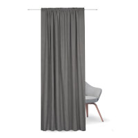 Gerster Bio-Baumwolle/Leinen-Schal Uni, 140x270 cm, d.grau (OCS)