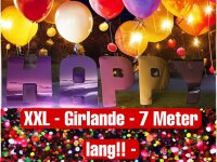 XXL Geburtstagsgirlande 7 Meter lang in metallic Optik...