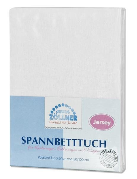 Julius Zöllner Baby Jersey Spannbettlaken, Spannbetttuch 50 x 100 cm in verschiedenen Farben