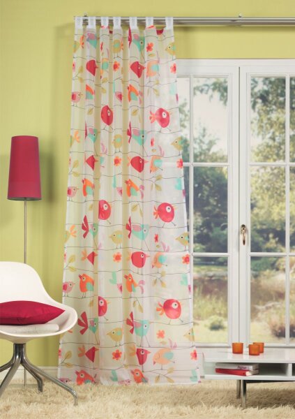 Home Wohnideen Schlaufenschal, Schlaufenschal Voile Bedruckt 1 teilig 245 x 140 cm Multicolor