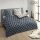DESCANSO Mako Satin Bettwäsche 2 teilig Bettbezug 155 x 220 cm Kopfkissenbezug 80 x 80 cm 9278-K Blue