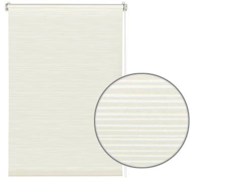 Gardinia EASYFIX Rollo Dekor 103 Streifen weiß/beige 100 x 150 cm