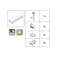 Gardinia Seitenzug-Rollo Thermo ENERGIESPAREND 441 weiß 62 x 180 cm