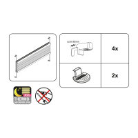 Gardinia EASYFIX Thermo-Plissee mit 2 Bedienschienen weiß 40 x 130 cm