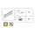 Gardinia EASYFIX Plissee Ausbrenner-Stoff mit 2 Bedienschienen Flower weiß 80 x 130 cm