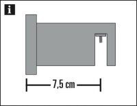 Gardinia Träger Slim für Luxor rechteckig stahl-gebürstet 7,5 cm