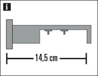 Gardinia Multiträger für Luxor rechteckig stahl-gebürstet 14,5 cm