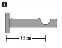 Gardinia Träger offen für Ø 12 mm...