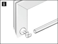 Gardinia Träger für Caféhausstangen für Ø 12 mm edelstahl 3 cm