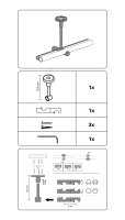 Gardinia Universal Deckenträger offen für Ø 16 mm edelstahl-optik 13,5 cm