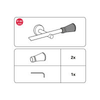 Gardinia Endstück Siro für Ø 20 mm edelstahl-optik cm