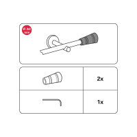 Gardinia Endstück Apollo für Ø 20 mm edelstahl-optik cm