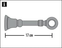 Gardinia Träger geschlossen für Ø 25 mm...