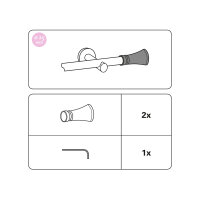 Gardinia Endstück Konus für Ø 25 mm edelstahl-optik cm