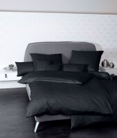 Janine Mako-Satin Bettwäsche 155X220,80x80 2 teilig  Colors 31001-98-512 schwarz