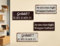 Gilde Metall Schild Weisheit Geduld+Klappe 4er Set B 21 H...