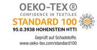 Janine Mako Satin Bettwäsche 2 teilig Bettbezug 155 x 200 cm Kopfkissenbezug 80 x 80 cm PALERMO 3076-8-510 platin graphit Streifen Schrift