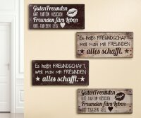 Gilde Metallschild Weisheit 30 x 12,5 cm Freunde braun...