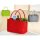 Gilde Filztasche B 40 x H 26 x T 32 cm Einkaufstasche / Zeitungstasche rot