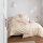 Estella Schweizer Premium-Satin Bettwäsche-Garnituren 3 teilig Bezug 155 x 200 cm + 1 x Kissen 80 x 80 + 1 x Kissen 40 x 80 Svizzera Ornament sand