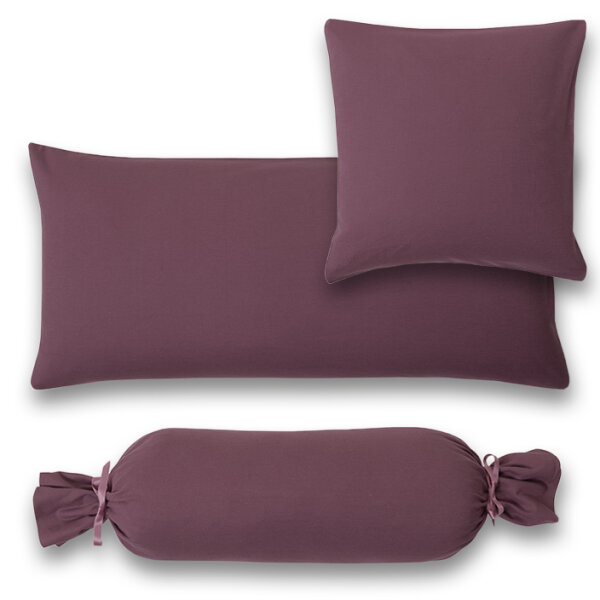 Estella Fein Jersey Kissenhülle 40 x 60 cm Atelier Jersey-Kissen aubergine