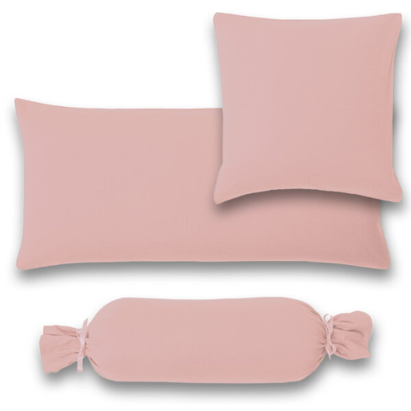 Estella Fein Jersey Kissenhülle 80 x 80 cm Atelier Jersey-Kissen rosa