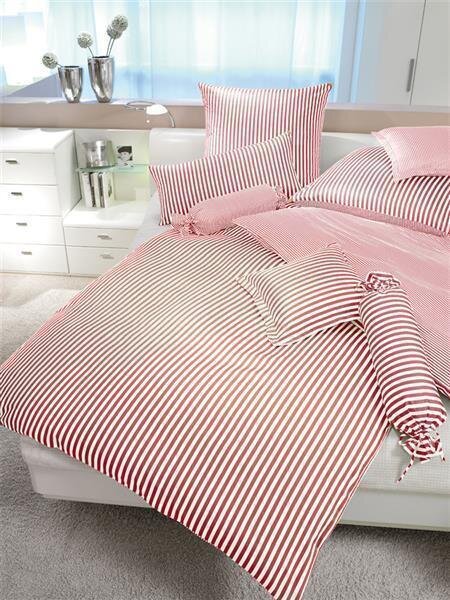 Janine Mako-Satin Bettwäsche 135X200,80x80 2 teilig  modernclassic 3912-01-500 rot